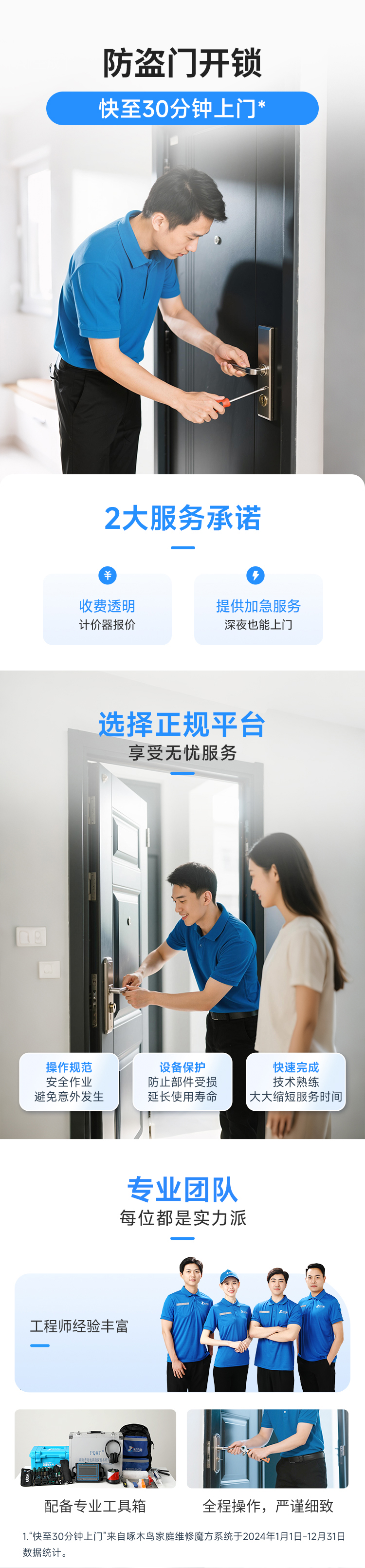 防盗门开锁服务说明